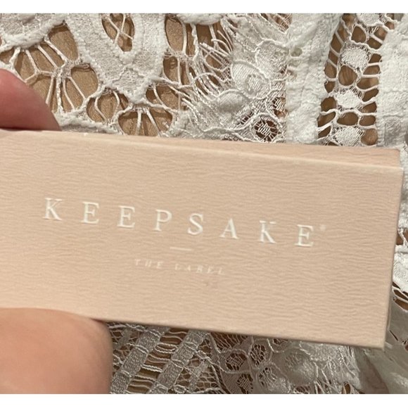 KEEPSAKE Bridges Ivory Lace Long Sleeve Midi Dress - Picture 4 of 5